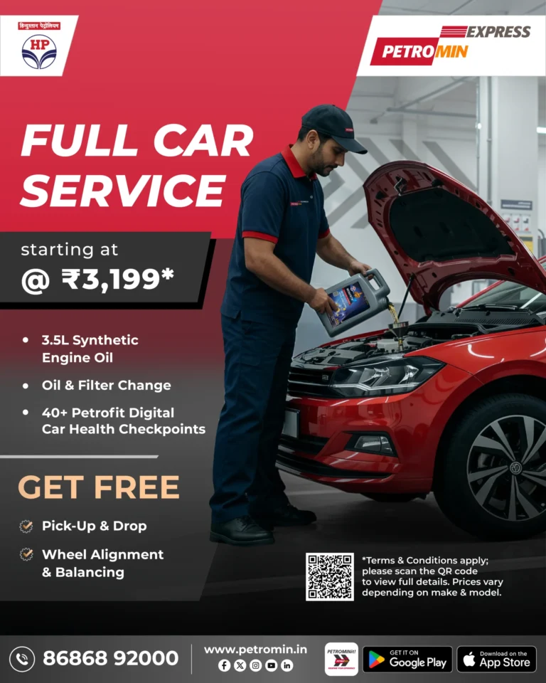 Full Car Service at Rs. 3199 at Petromin