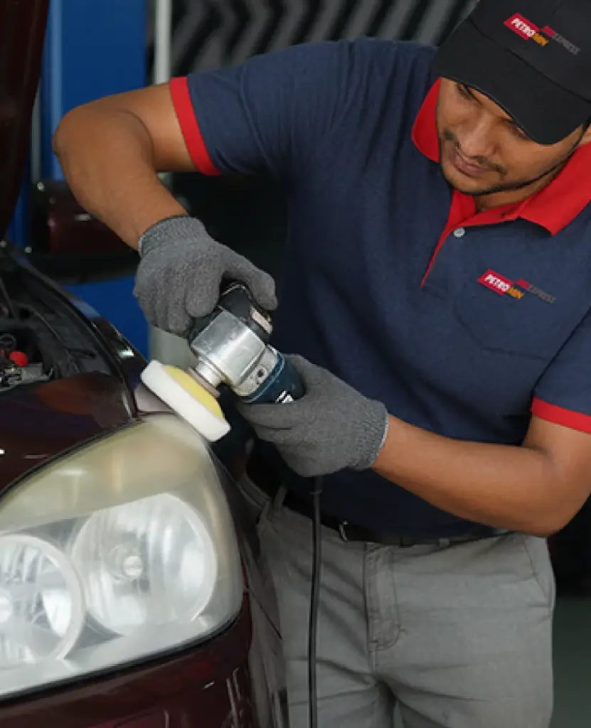 An overview of the headlight polish service, informing visitors about how it helps customers.