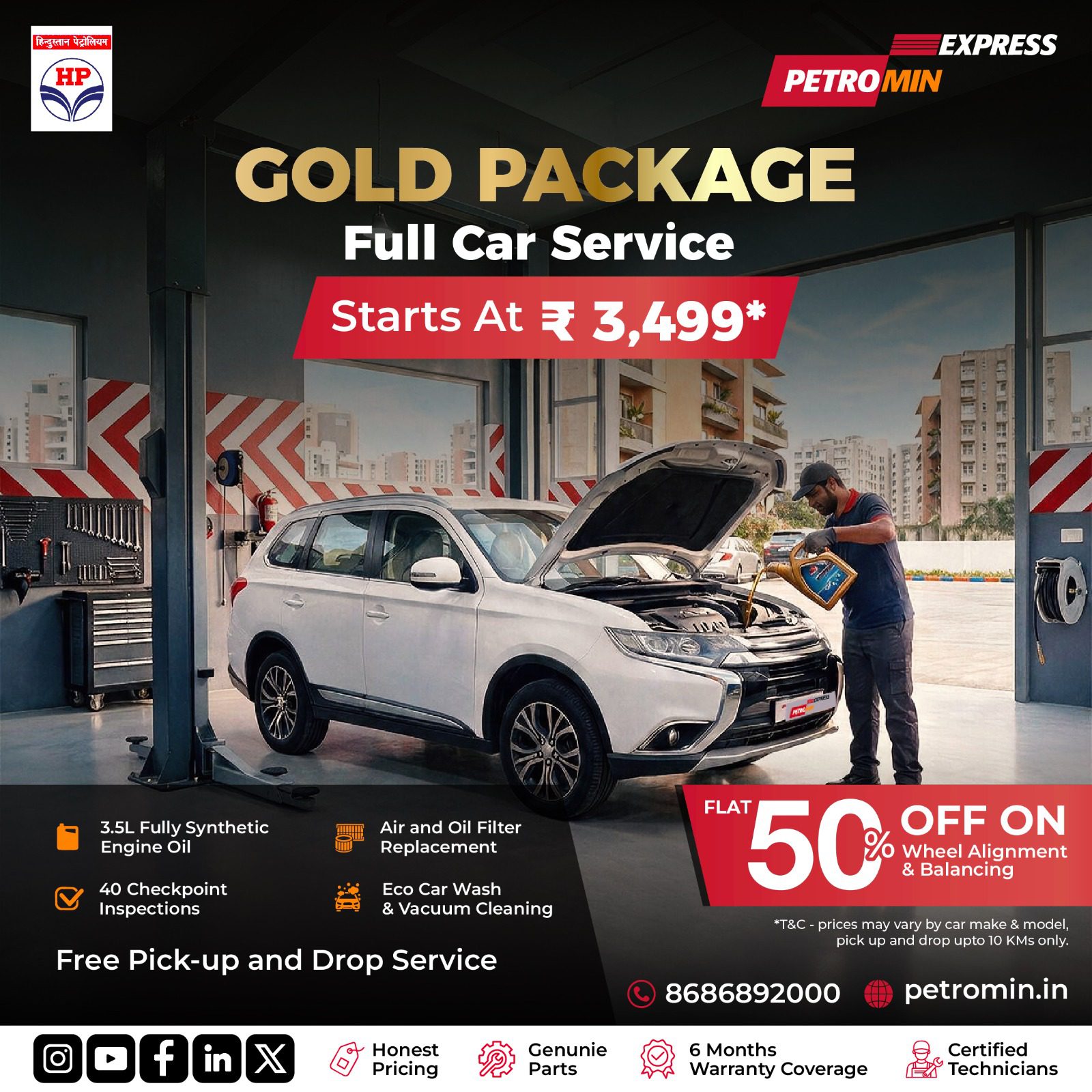 Gold Car Service Package Offer Image