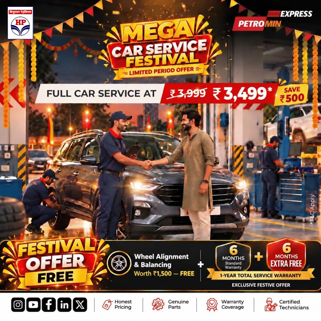 Mega Car Service Festive Offer Banner