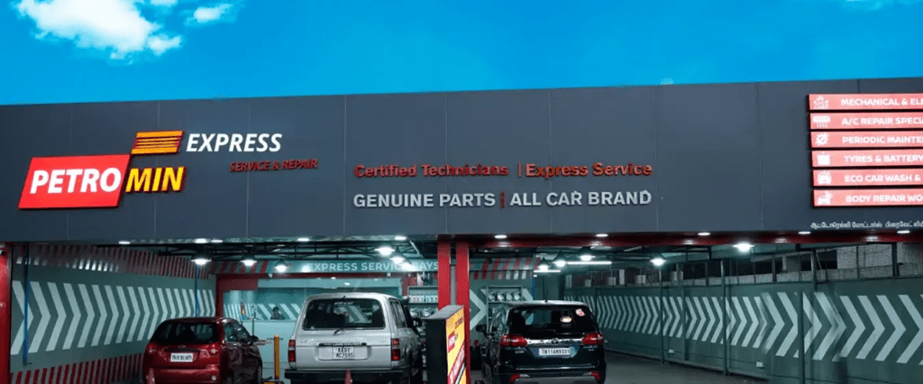 An outdoor view of the brand's service centre.
