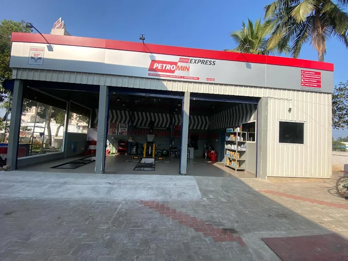 An overview of a service centre belonging to Petromin Express in Kattangulattur Chennai.