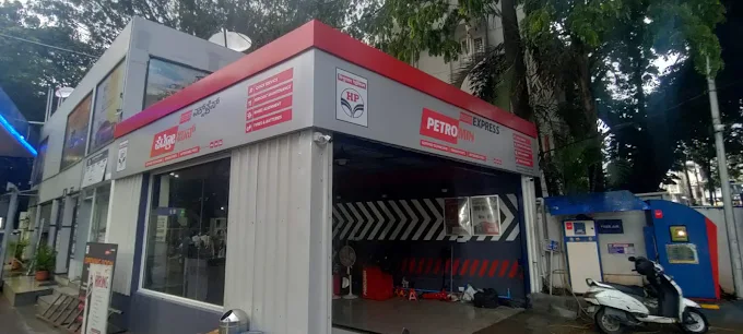 An overview of a service centre belonging to Petromin Express in Malleshwaram Bangalore.