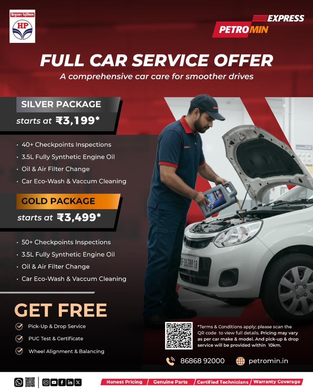 An offer banner of Periodic Car Maintenance Service.